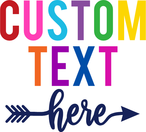 (s280) Rainbow Custom Text