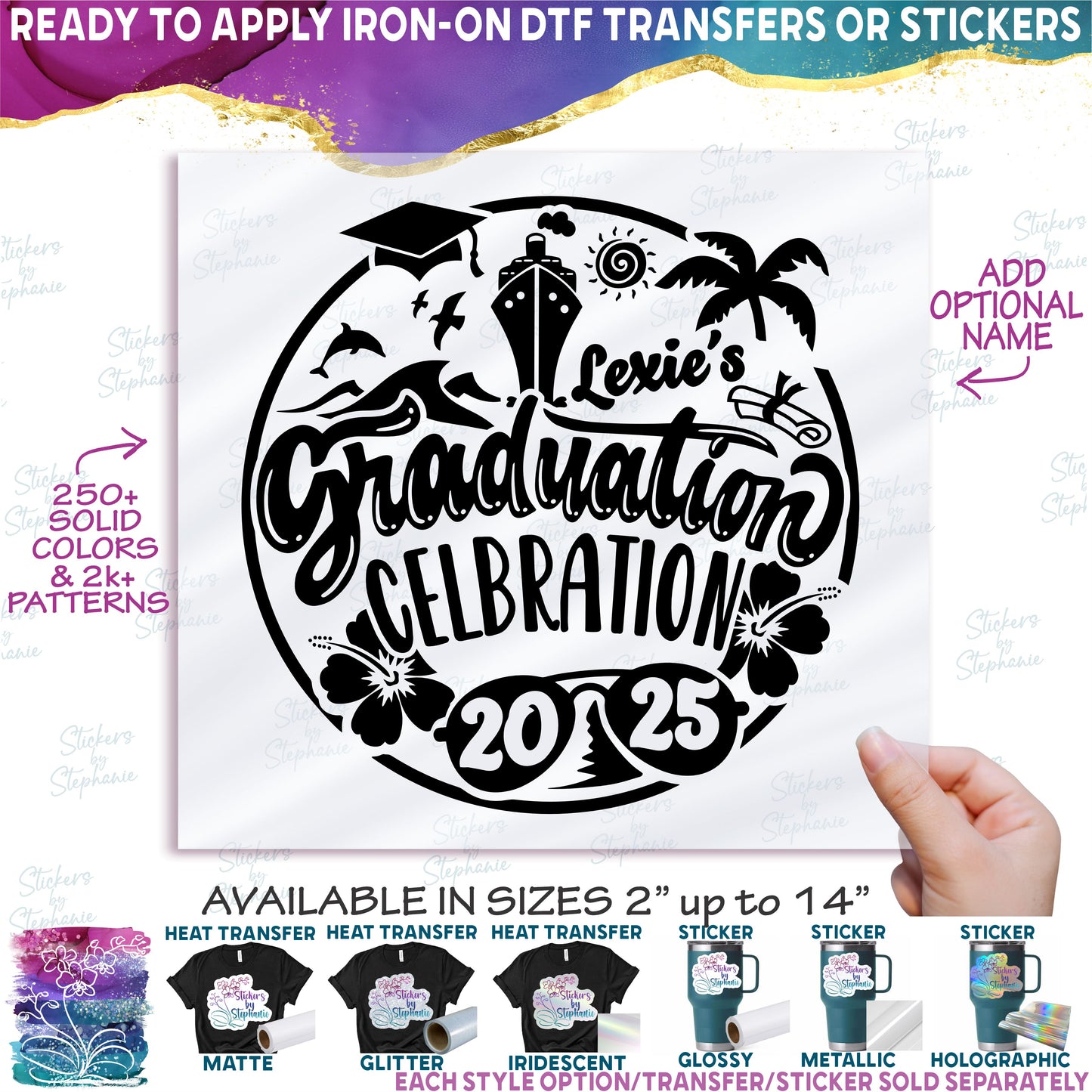 (s329-1-H2) Graduation Celebration Year Add Optional Name