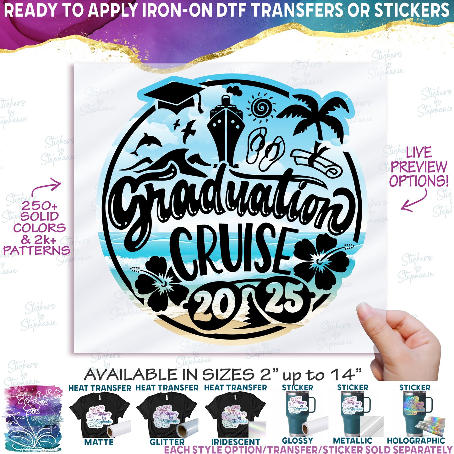 (s329-2-V-P6289) Graduation Cruise Year Add Optional Name