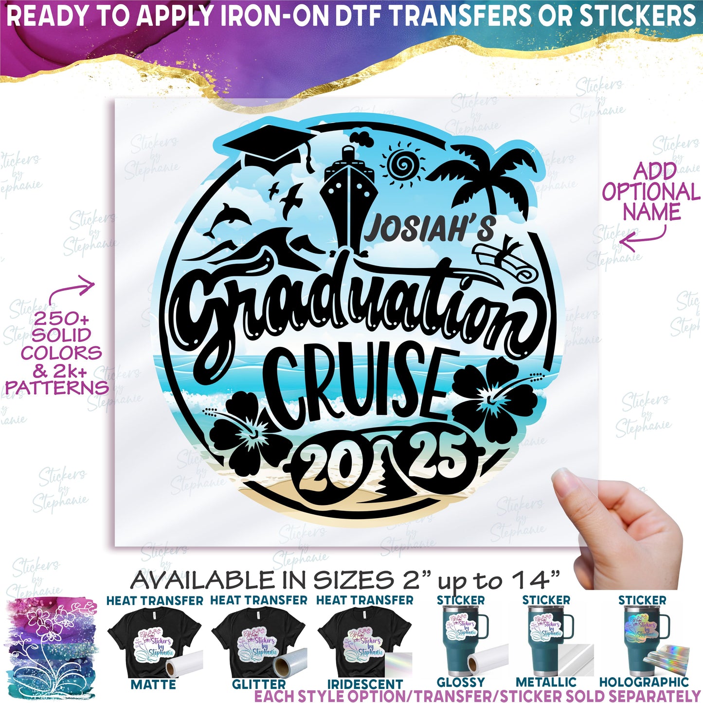 (s329-2-V-P6289) Graduation Cruise Year Add Optional Name