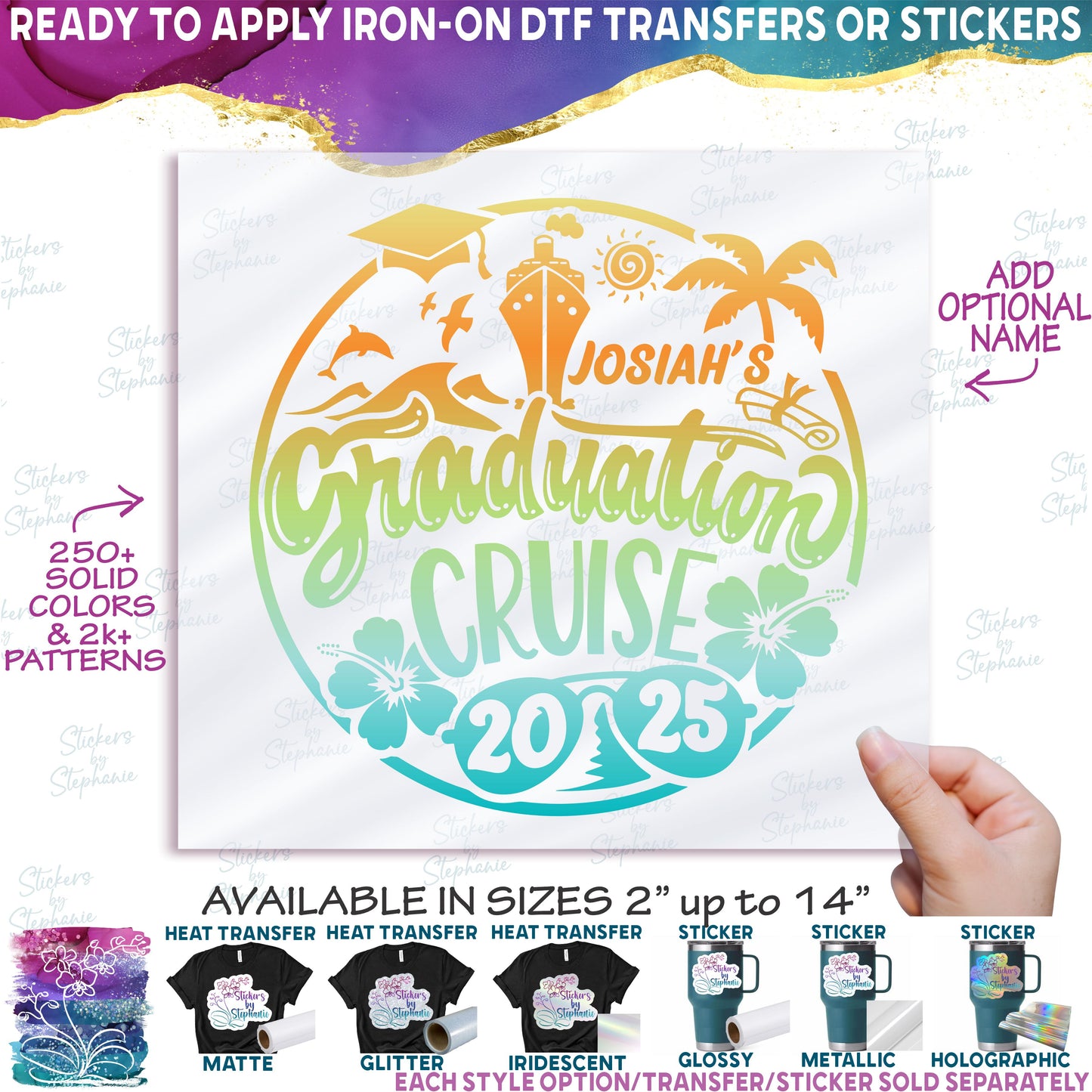 (s329-1-V) Graduation Cruise Year Add Optional Name