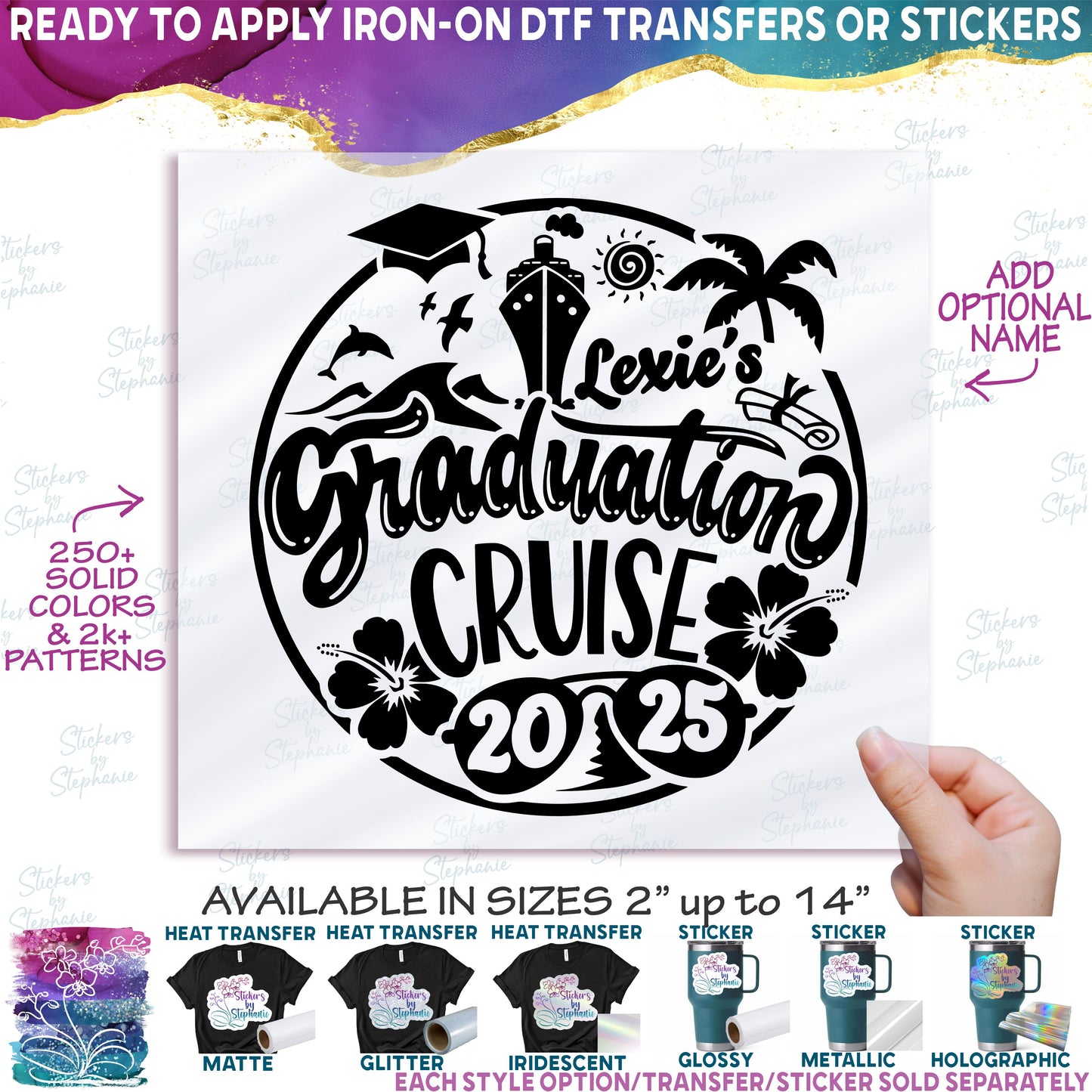 (s329-1-V) Graduation Cruise Year Add Optional Name