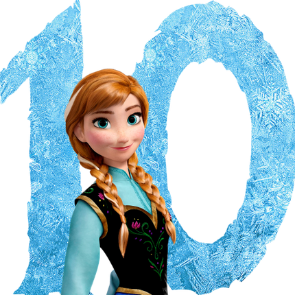(351-D10-3Y) Anna Frozen Numbers