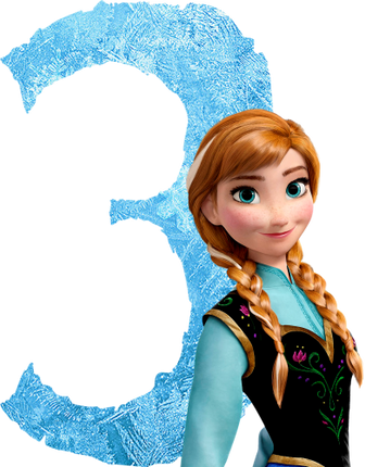 (351-D10-3Y) Anna Frozen Numbers
