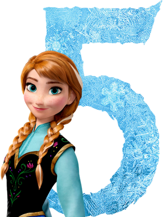 (351-D10-3Y) Anna Frozen Numbers