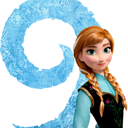 (351-D10-3Y) Anna Frozen Numbers