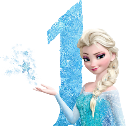(351-D10-3Z) Elsa Frozen Numbers