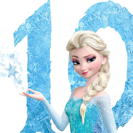 (351-D10-3Z) Elsa Frozen Numbers