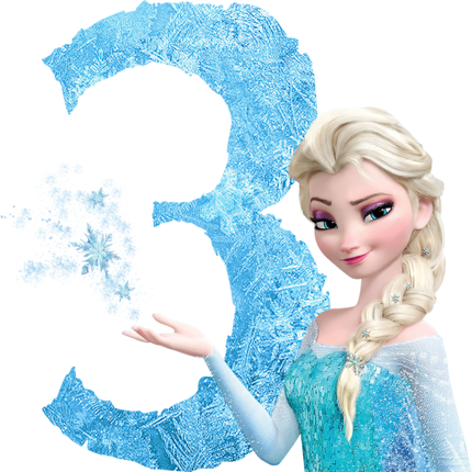 (351-D10-3Z) Elsa Frozen Numbers