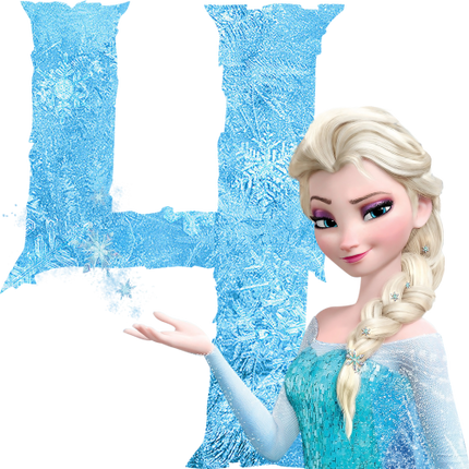 (351-D10-3Z) Elsa Frozen Numbers
