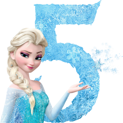 (351-D10-3Z) Elsa Frozen Numbers