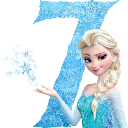 (351-D10-3Z) Elsa Frozen Numbers