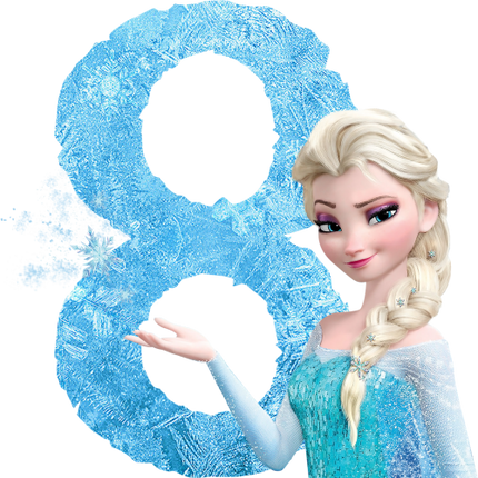 (351-D10-3Z) Elsa Frozen Numbers