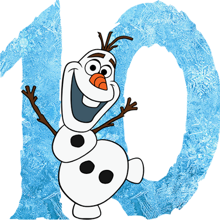(351-D10-4A) Olaf Frozen Numbers