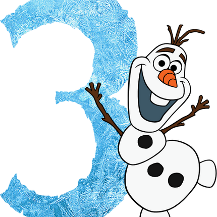 (351-D10-4A) Olaf Frozen Numbers