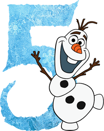 (351-D10-4A) Olaf Frozen Numbers