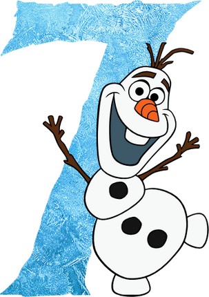 (351-D10-4A) Olaf Frozen Numbers