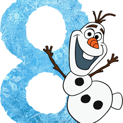 (351-D10-4A) Olaf Frozen Numbers