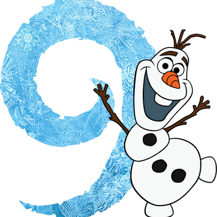 (351-D10-4A) Olaf Frozen Numbers