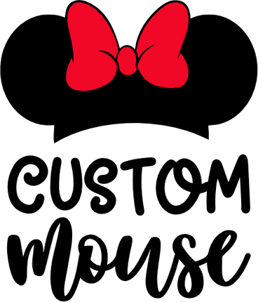 (351-D4-01) Minnie Mouse Ear Hat Family Custom Text