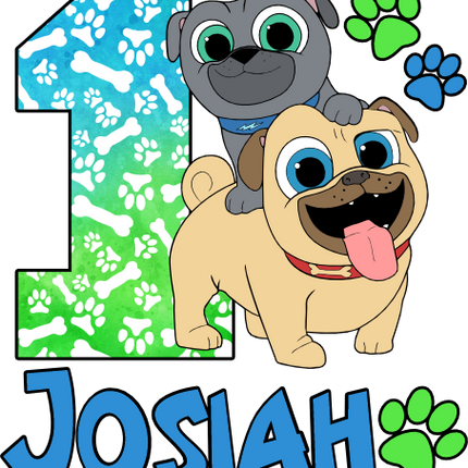 (354-D4-10) Puppy Pals Age Number and Name