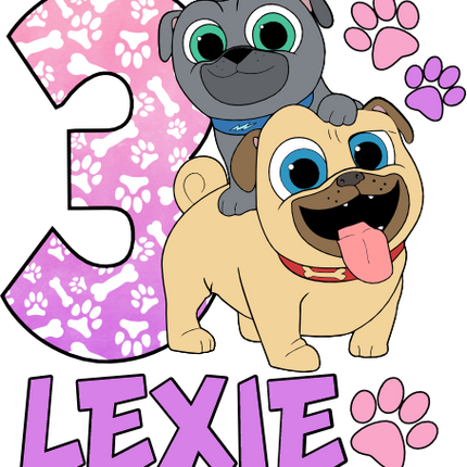 (354-D4-11) Puppy Pals Age Number and Name