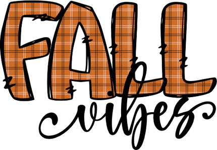 (354-02-U) Fall Vibes Orange Plaid