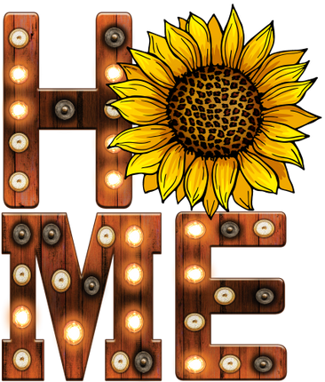 (354-02-L) Marquee Letters Home Sunflower