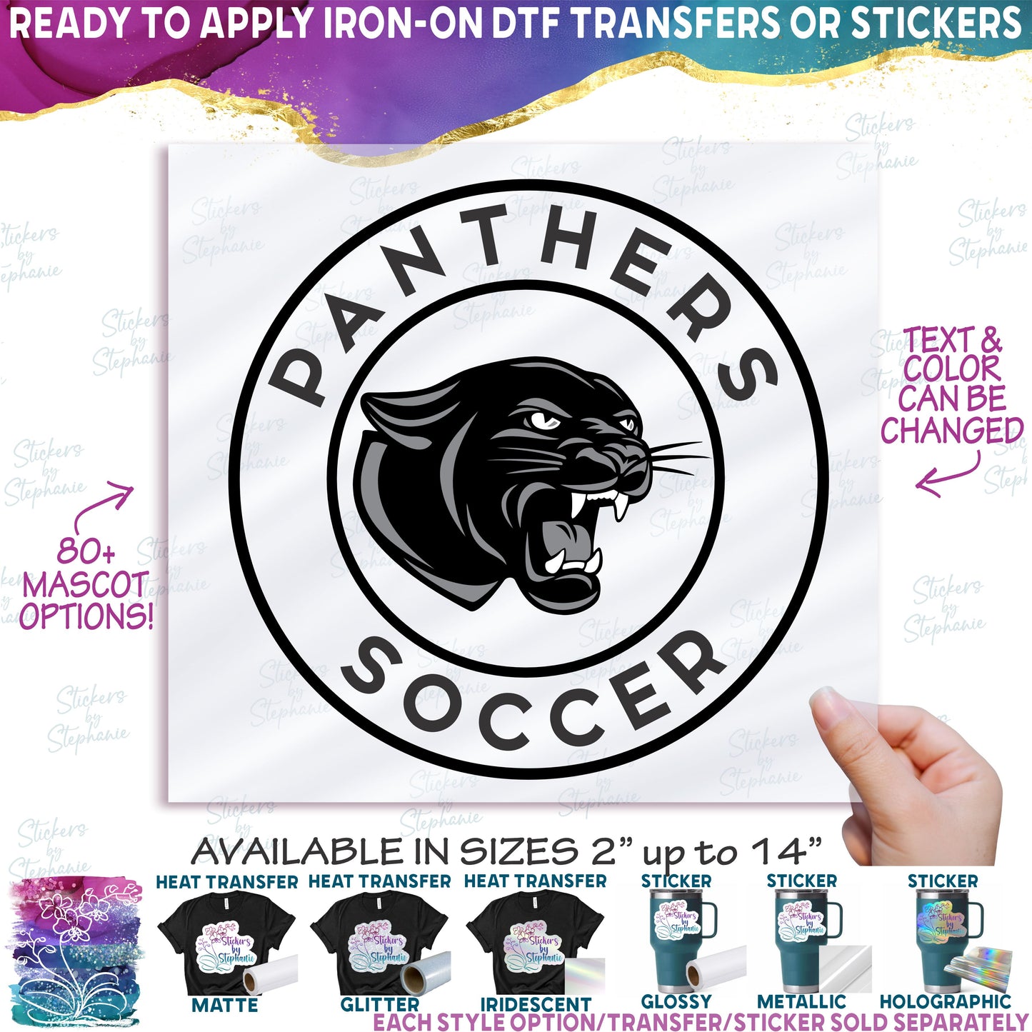 (s355-A) Team Name Custom Text 88 Mascot Styles