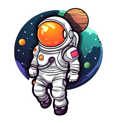 (369-04-1N) Astronaut Galaxy Space