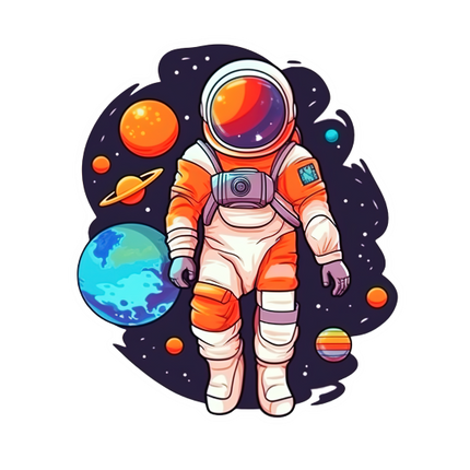 (369-04-1S) Astronaut Galaxy Space