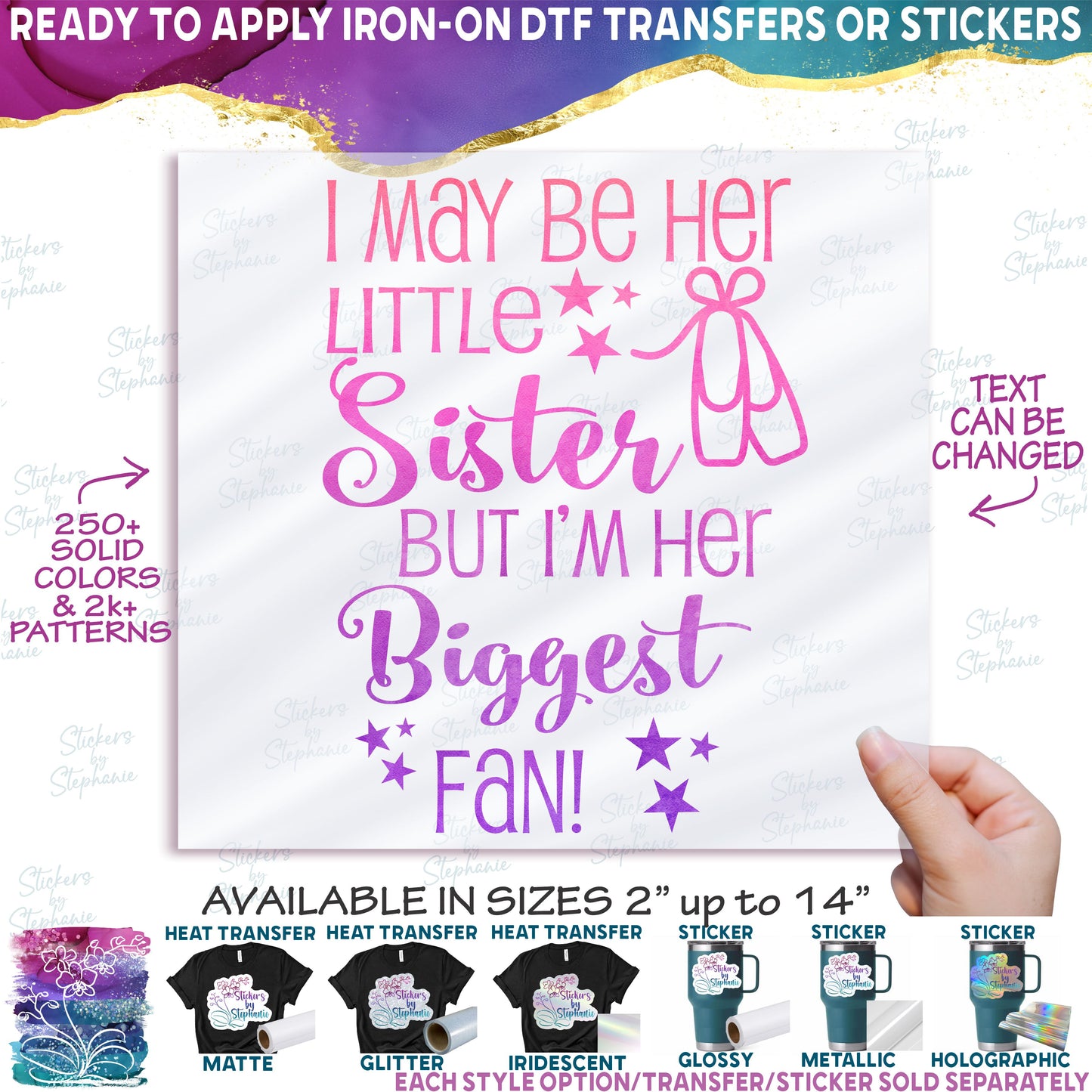 (s371-1A) Biggest Fan Ballet Custom Text