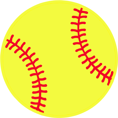 (s041-1) Full Color Split Baseball Softball Round Ball Red Laces