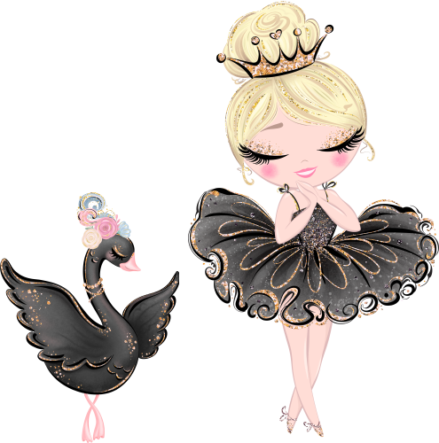 (042-10-J) Ballerina Black Swan