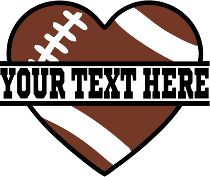 (s044-2-Q) Full Color Football Split Team Name Custom Text