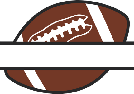 (s044-2-P) Full Color Football Split Team Name Custom Text