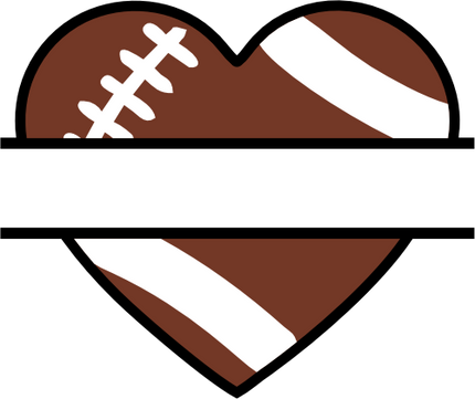 (s044-2-Q) Full Color Football Split Team Name Custom Text