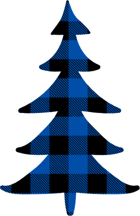 (s046-1-H) Pine Tree Red, Green, Blue White Black Buffalo Plaid