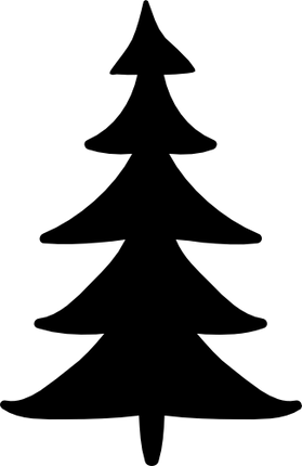 (s046-1-H) Pine Tree Silhouette