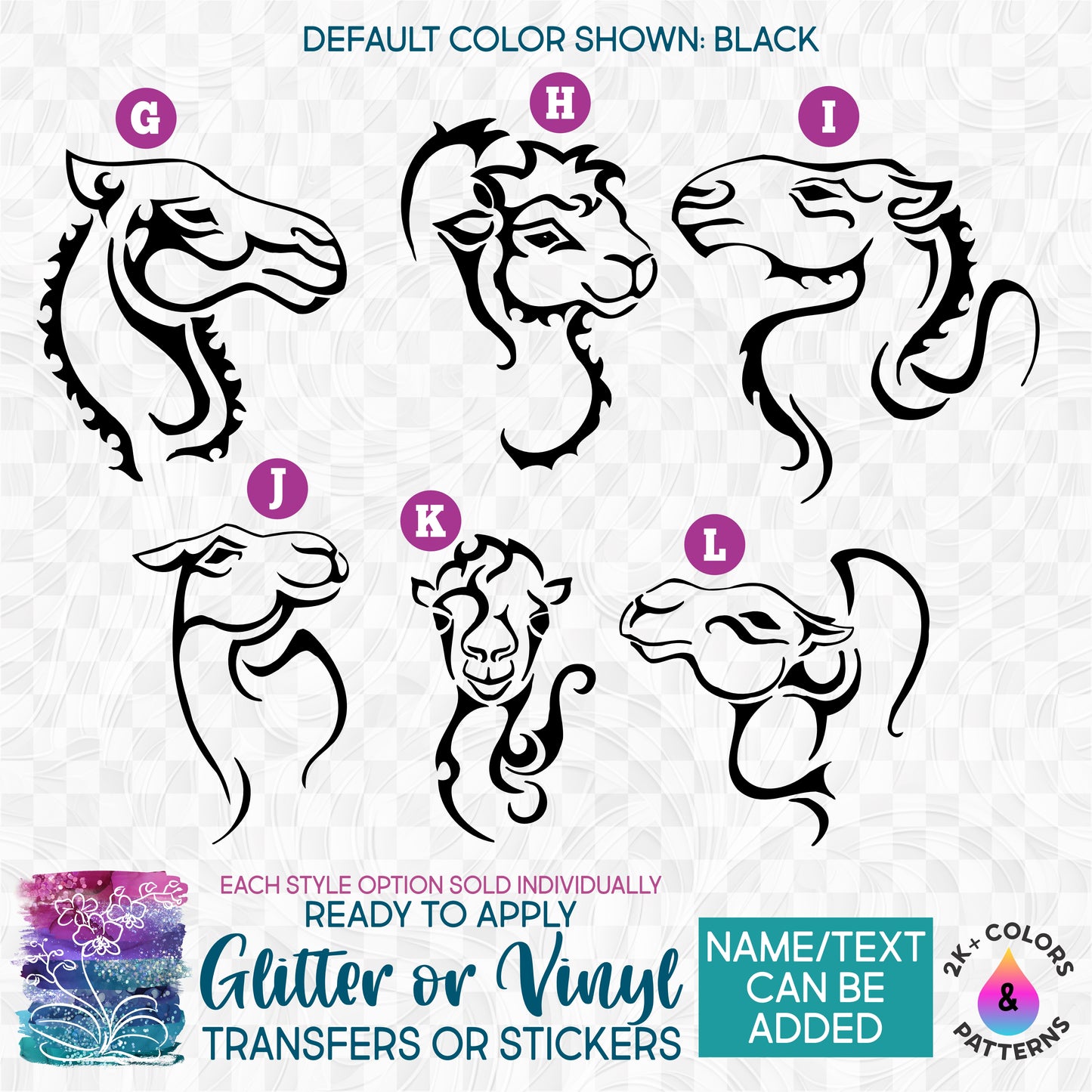 (s005-6) Camel Camels Glitter or Vinyl Iron-On Transfer or Sticker