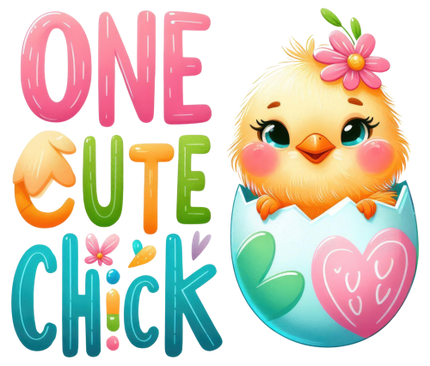 (s083-2-L) One Cute Chick Baby Bird