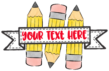 (s095-2G) Split Pencils Custom Name Text