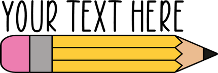 (s095-2K) Yellow #2 Pencil Custom Name Text