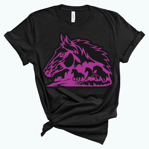 Design in Fizzleberry, Background in Black (blend)