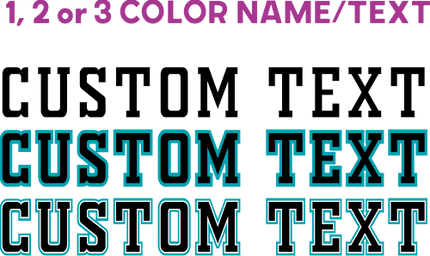 (ct-004) FTY Oldsport 1, 2 or 3 Color Block Font