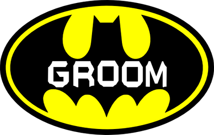 (412-05-B) Batman Wedding Party Custom Text