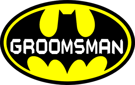 (412-05-B) Batman Wedding Party Custom Text