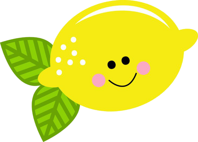 Sale Happy Face Lemon Matte Iron-On Transfer
