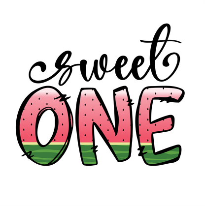 (s004-3A) Sweet One Pink or Red Watermelon Letters