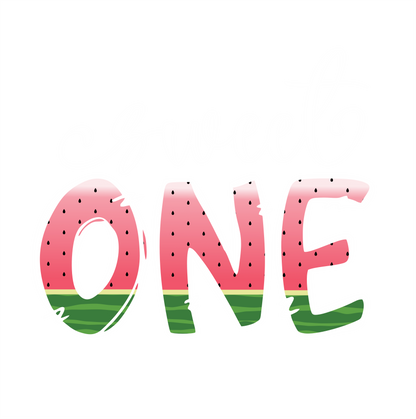 (s004-3A) Sweet One Pink or Red Watermelon Letters